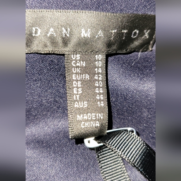 AIDAN MATTOX  navy blue high low dress - Picture 5 of 6